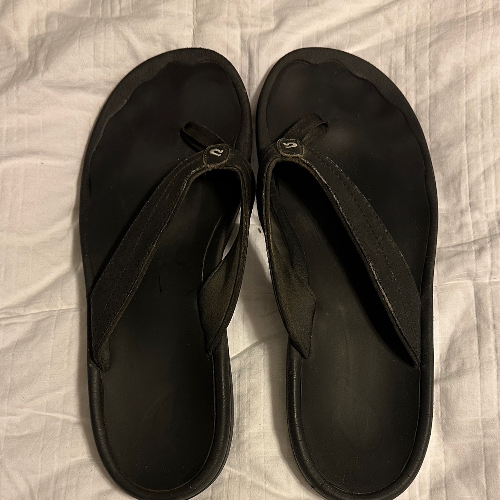 OluKai Black Women's flip flops
